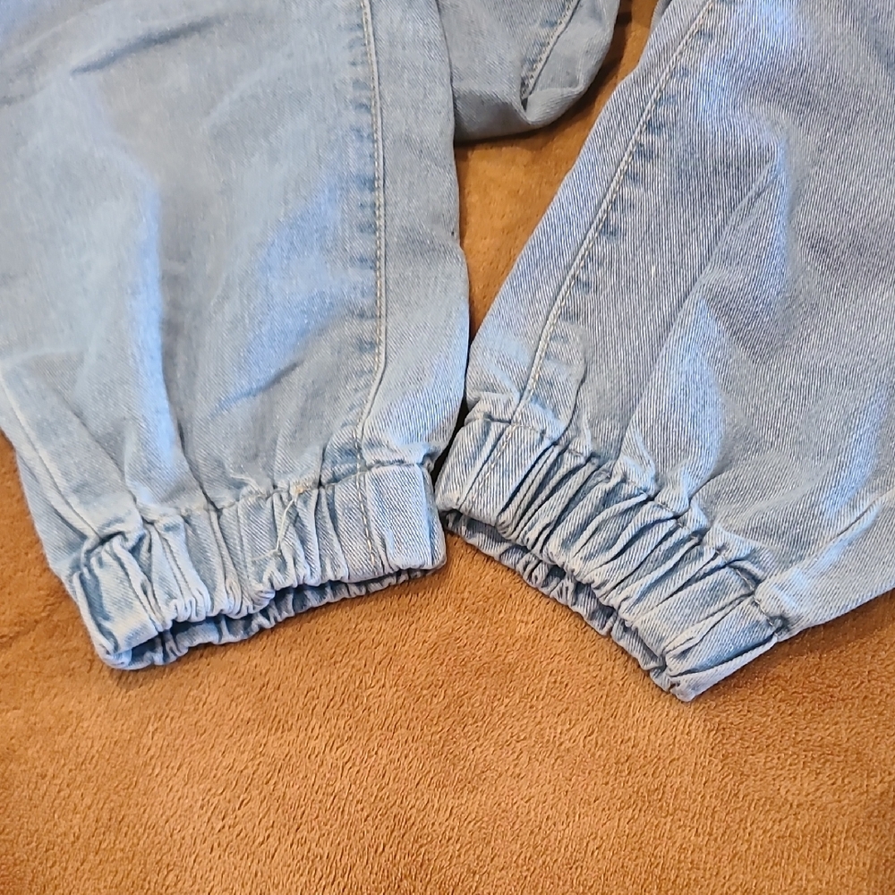 Light Blue Denim Jogger Pants - Picture 5 of 12